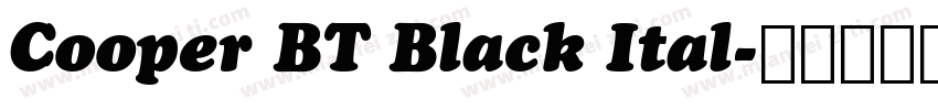 Cooper BT Black Ital字体转换